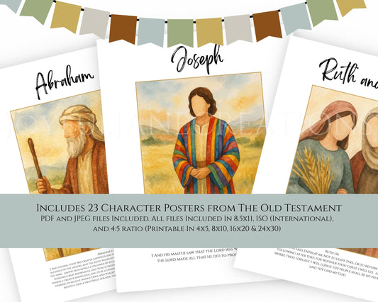 Old Testament Character Posters - 23 Printables for 2026 Come Follow Me