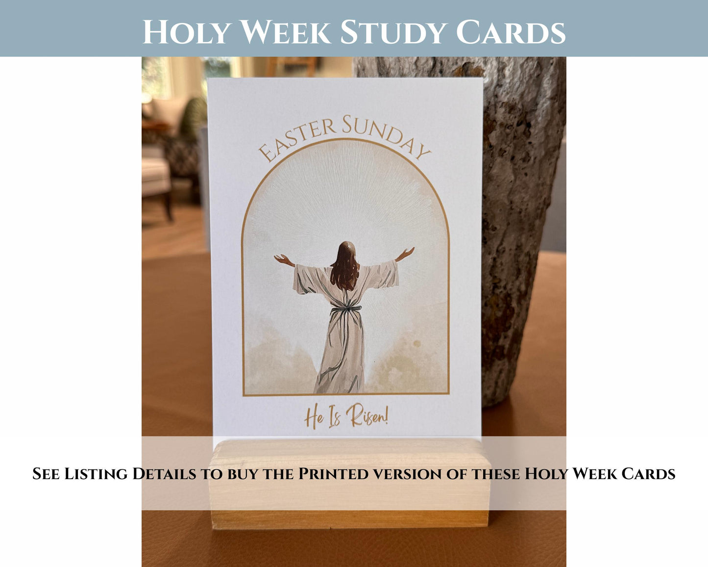 Holy Week Study Cards - Easter Story Printables with QR Code Videos