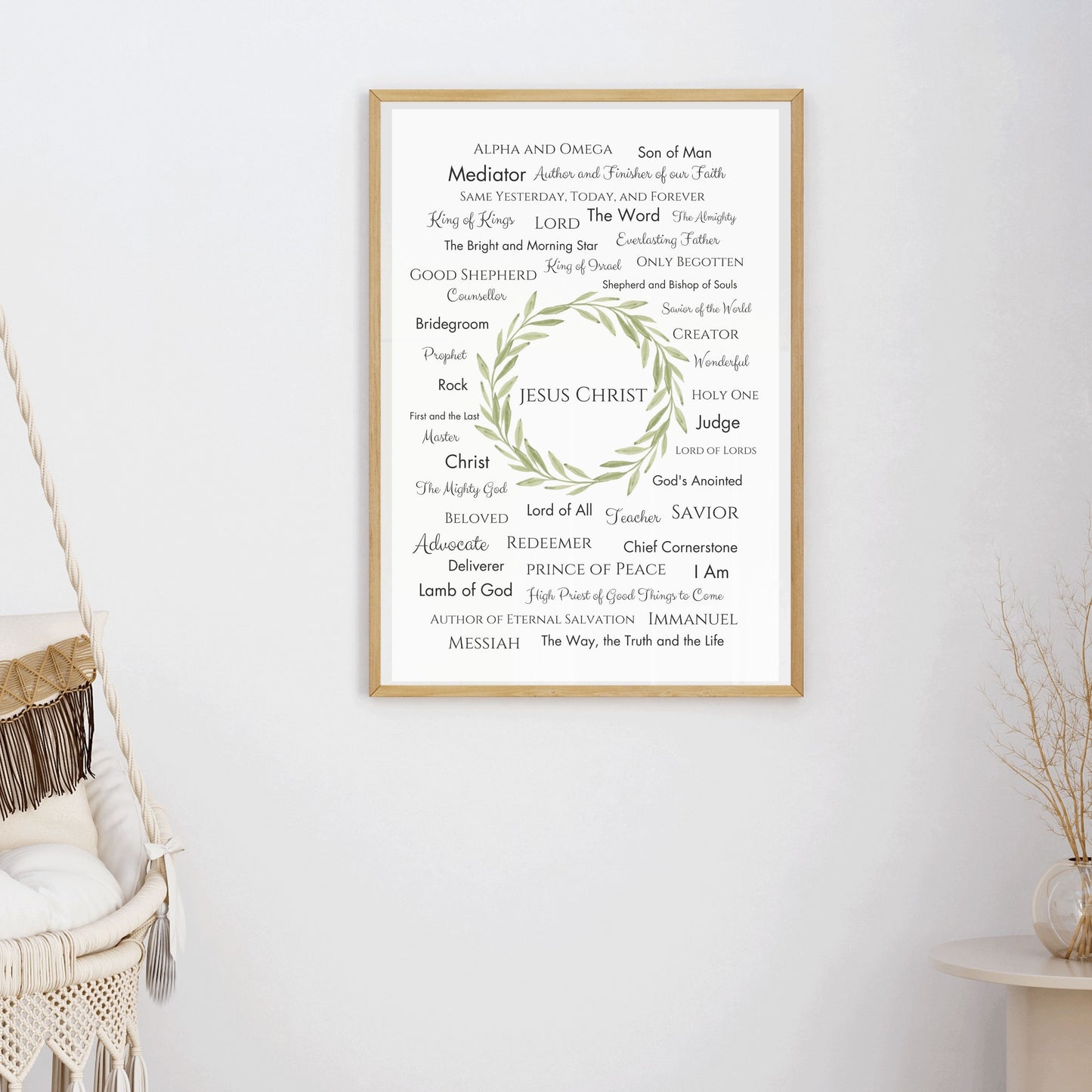 Names of Christ Printable - Christian Wall Art & Christmas Gift