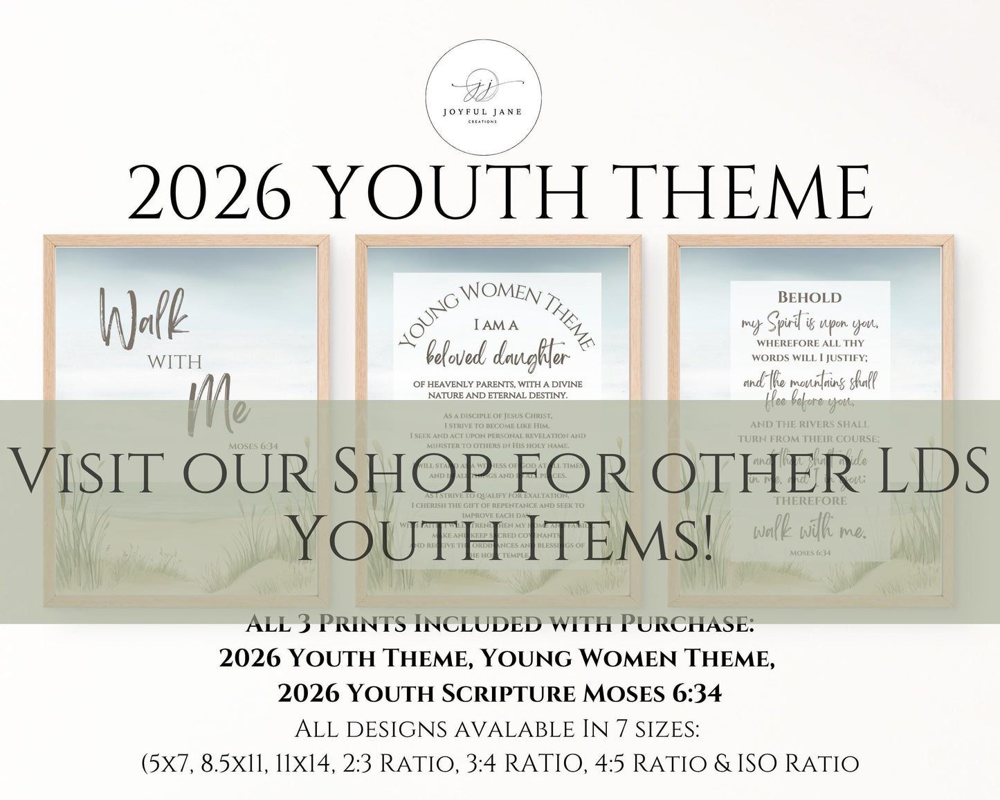 2026 Young Women Presidency Planner - "Walk with Me" Editable LDS Youth Theme Binder