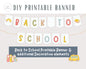 DIY Printable Banner Kit - Back to School