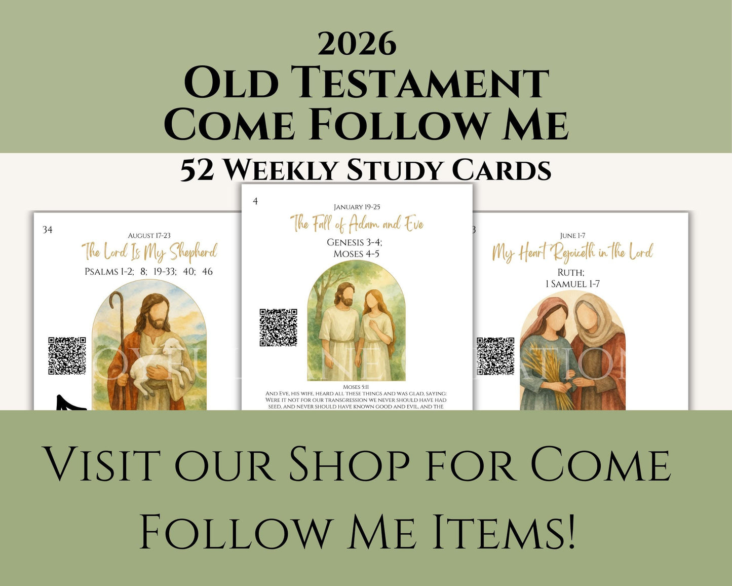 KJV Scripture Cards - 52 Week Bible Study & Memorization Set "Rooted and Grounded"
