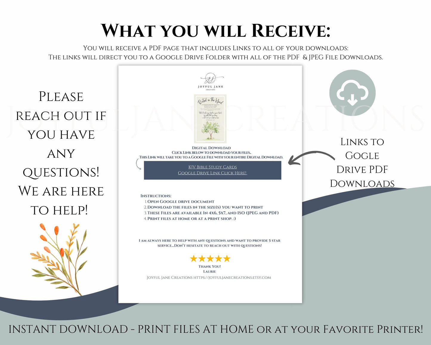 KJV Scripture Cards - 52 Week Bible Study & Memorization Set "Rooted and Grounded"