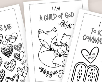 LDS Primary Affirmations Coloring Book - 35 Pages "I Am a Child of God"