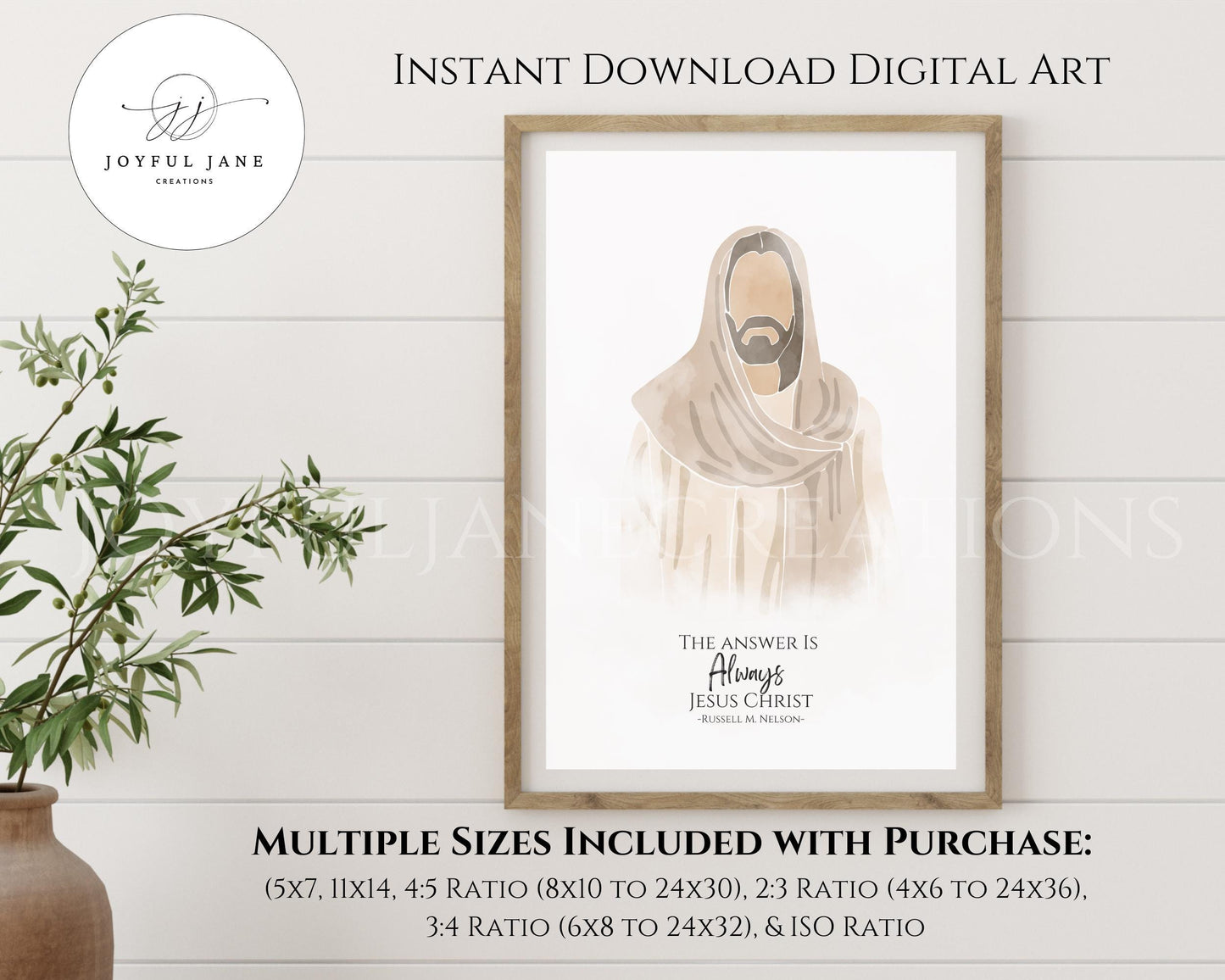 "The Answer is Always Jesus Christ" Wall Art - Printable