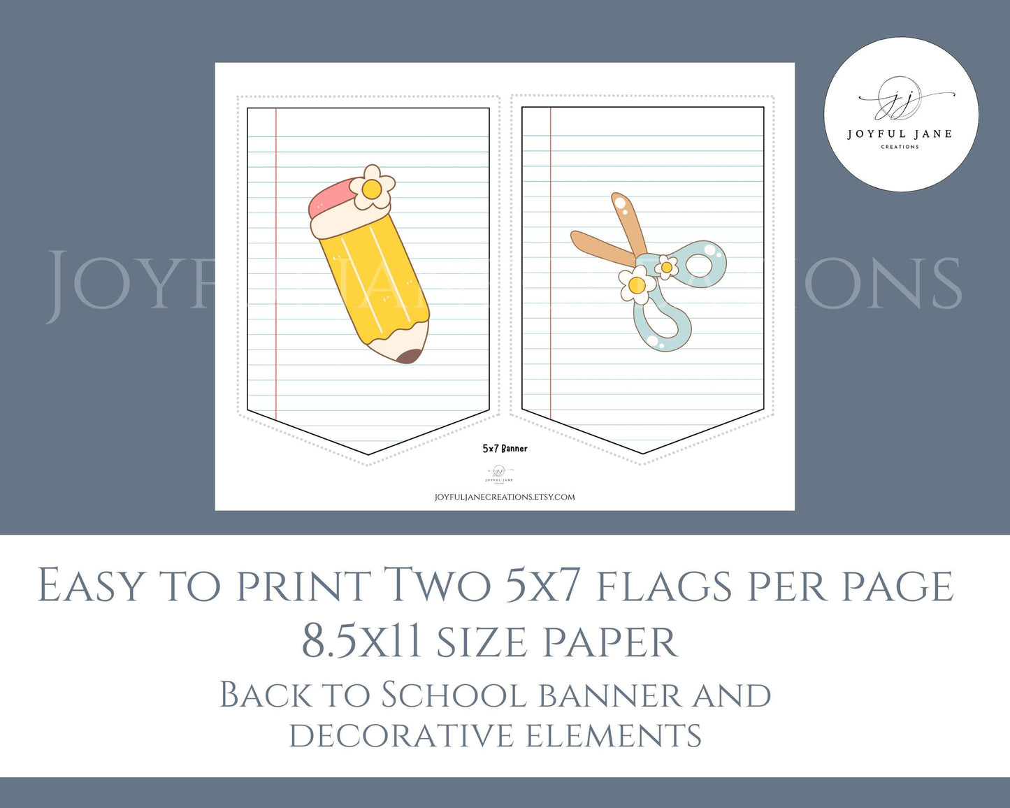 DIY Printable Banner Kit - Back to School