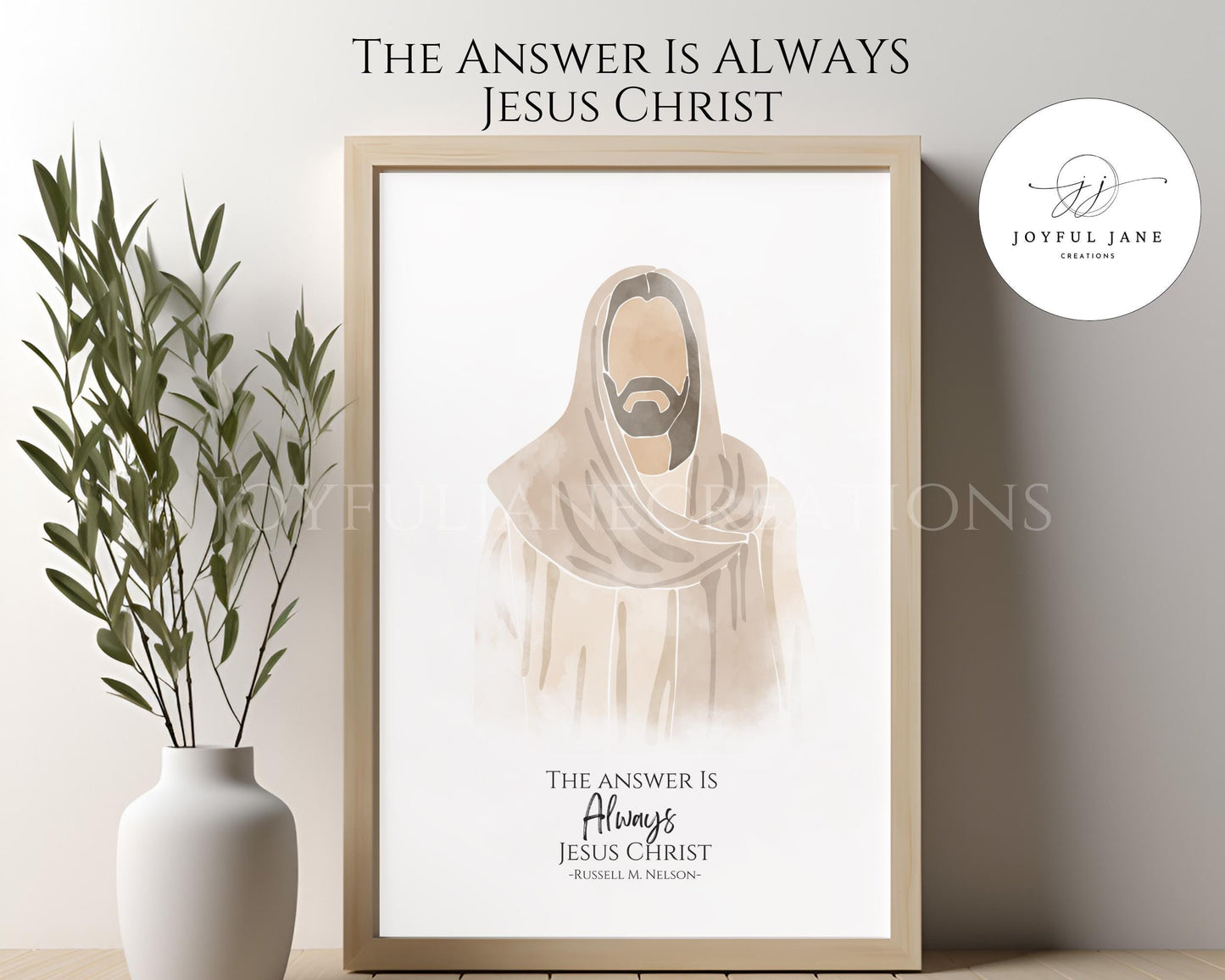 "The Answer is Always Jesus Christ" Wall Art - Printable