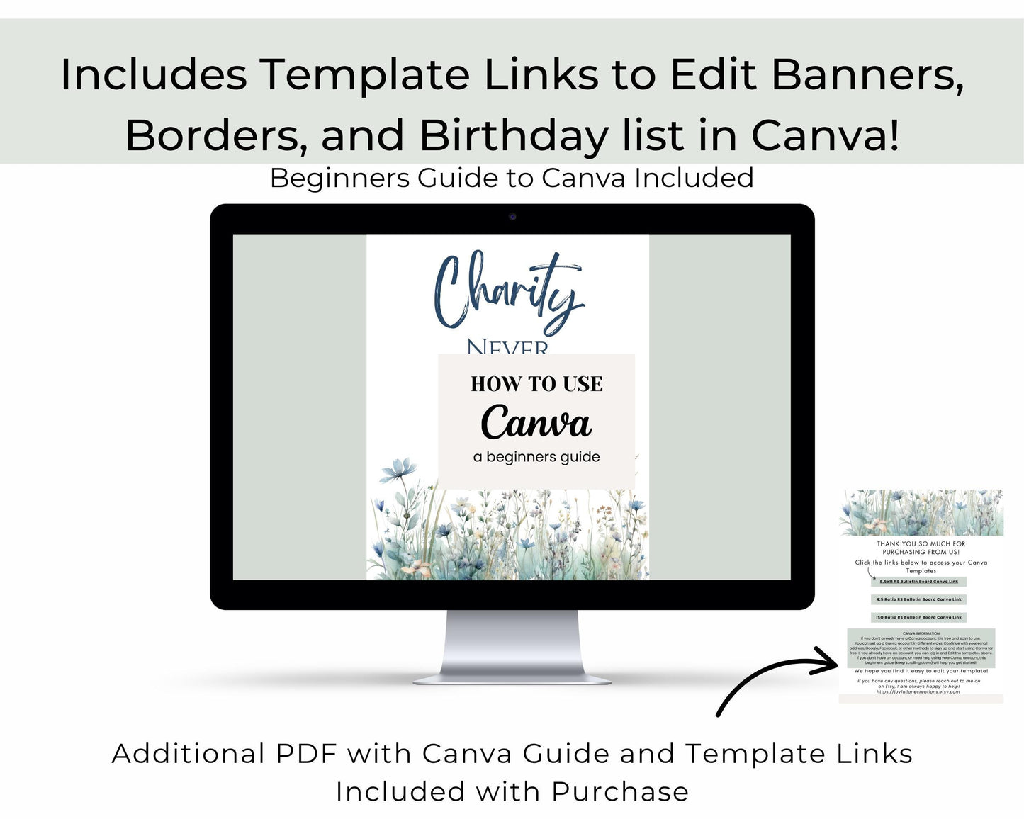 LDS Relief Society Bulletin Board Kit - Editable Banners, Quotes & Birthday Lists