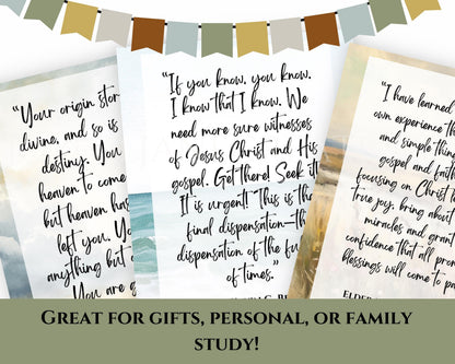 October 2025 General Conference Quote Cards - 34 Printable Quotes for Study & Lessons