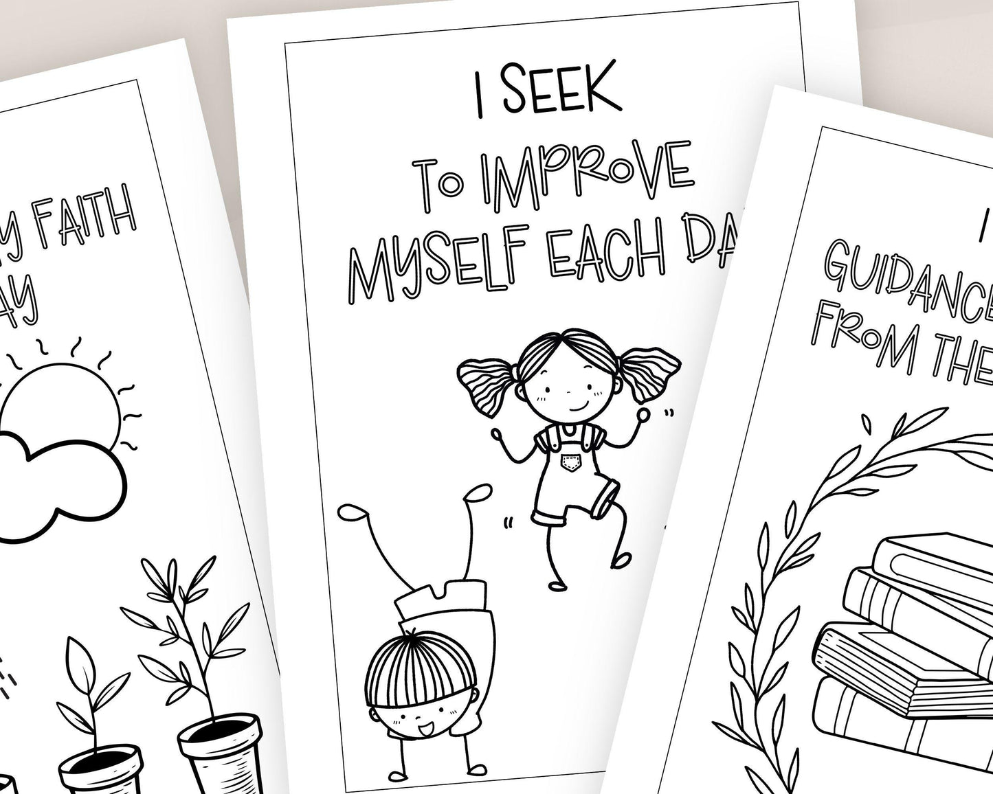 LDS Primary Affirmations Coloring Book - 35 Pages "I Am a Child of God"