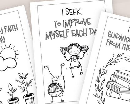 LDS Primary Affirmations Coloring Book - 35 Pages "I Am a Child of God"
