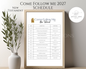 Come Follow Me Schedule 2027 – New Testament Printable | Digital Download