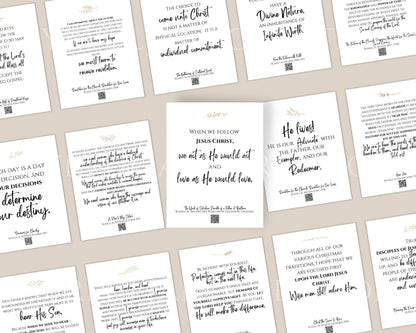 President Russell M. Nelson - 50 Printable Quote Cards with QR Codes - Digital Download