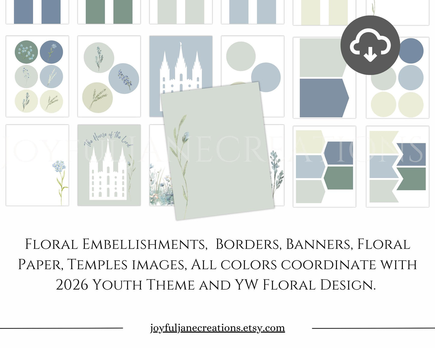 2026 LDS Youth Theme Bulletin Board Kit - "Walk with Me" Complete Digital Package