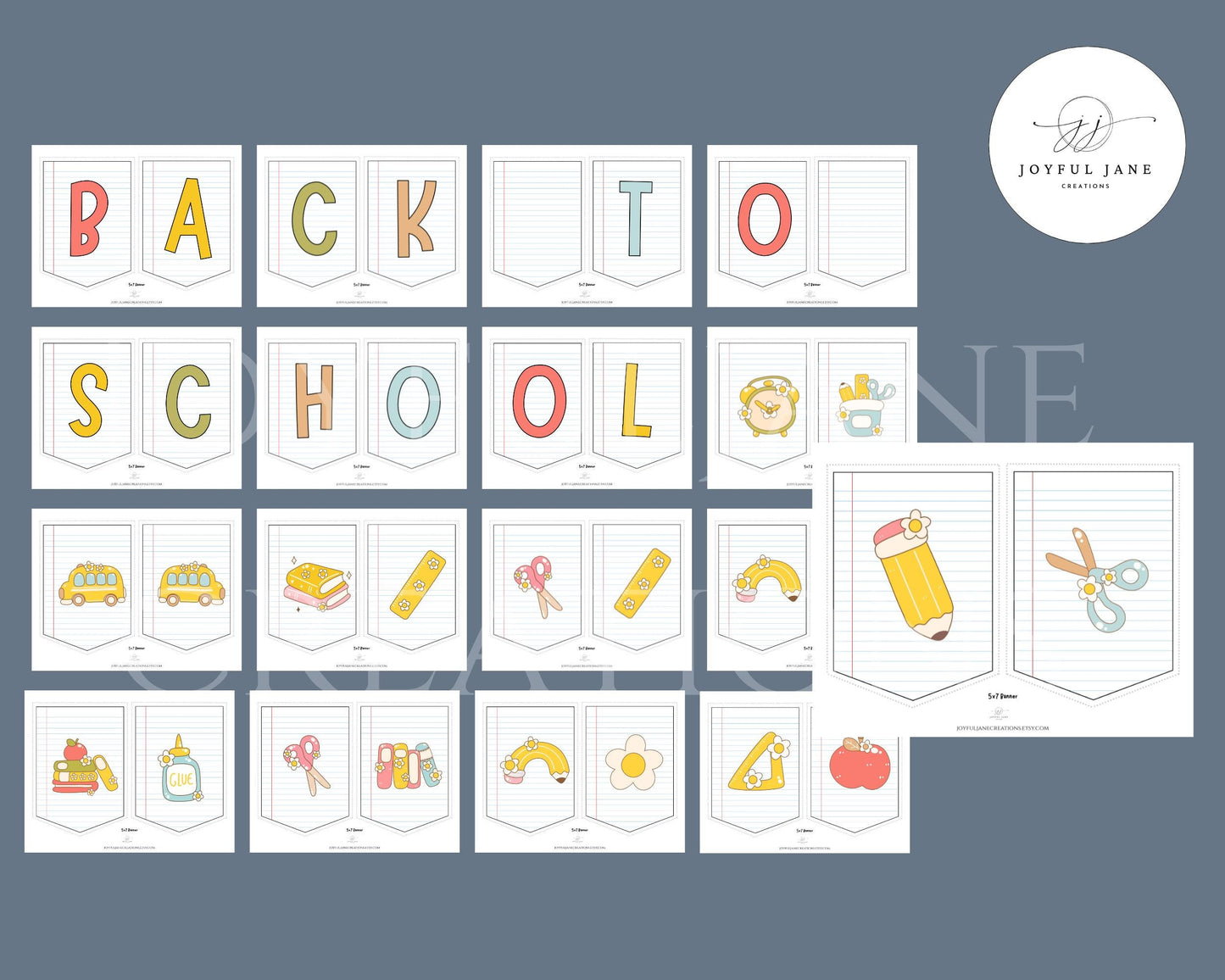 DIY Printable Banner Kit - Back to School