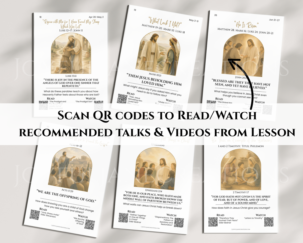 2027 Come Follow Me New Testament Printable Scripture Cards – LDS Weekly Study Cards