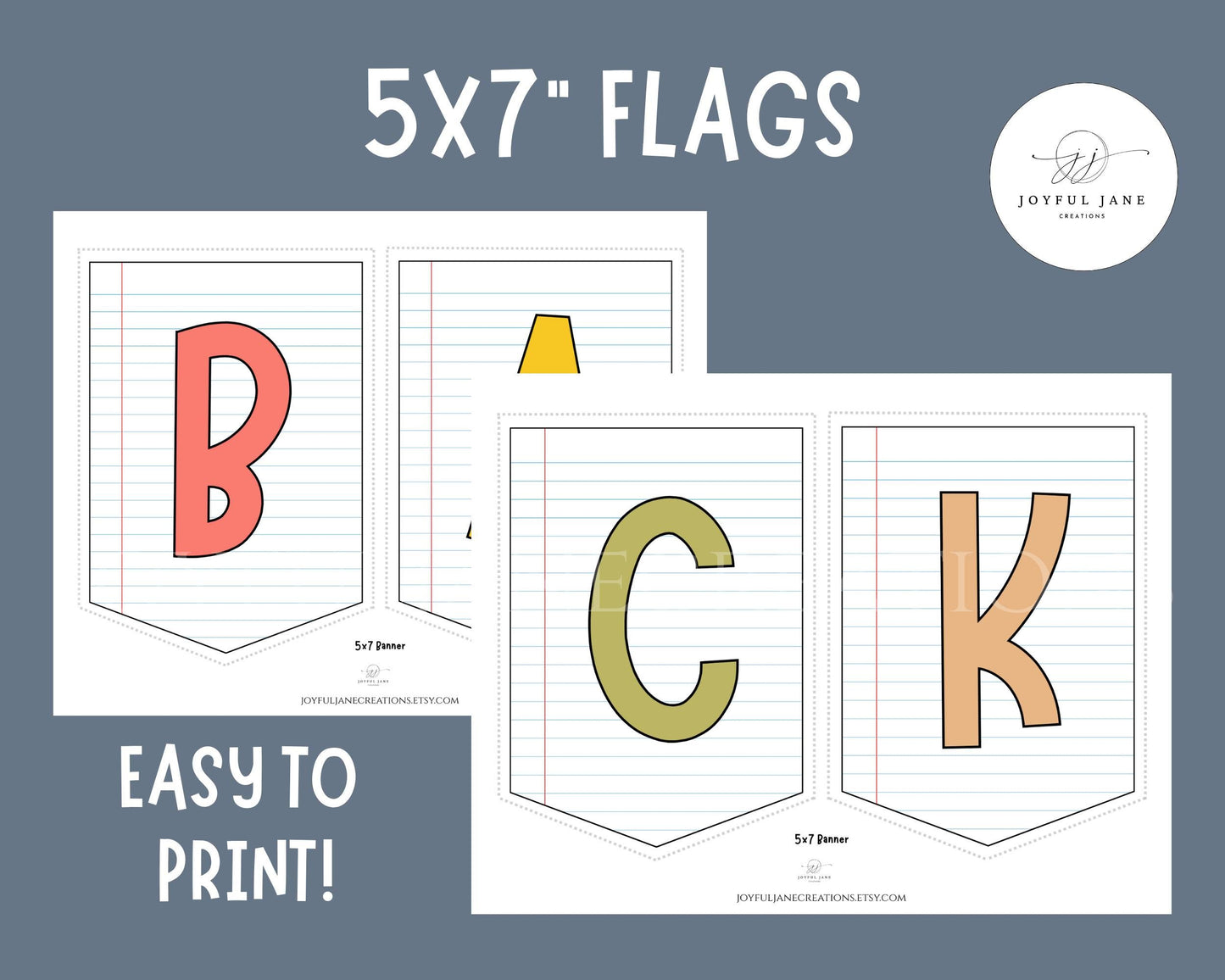 DIY Printable Banner Kit - Back to School