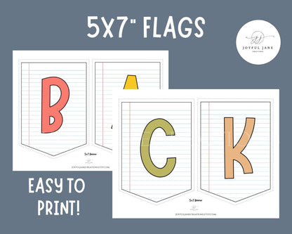 DIY Printable Banner Kit - Back to School