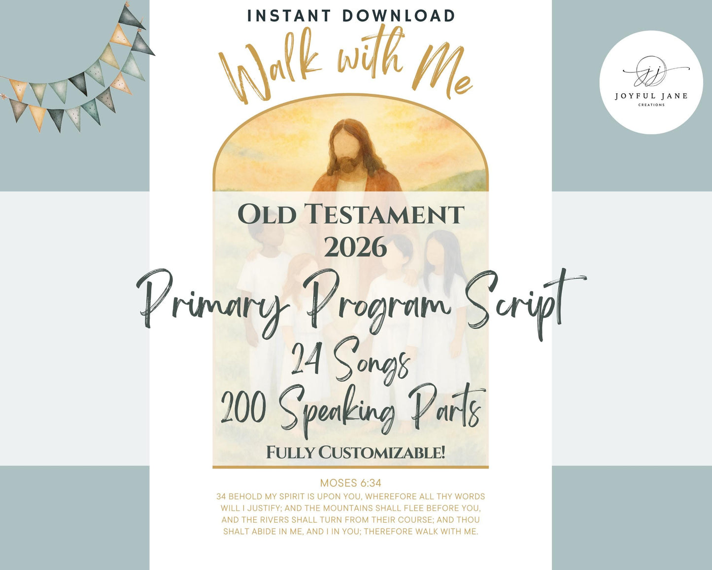 2026 LDS Primary Program Script - Customizable Old Testament Presentation Outline