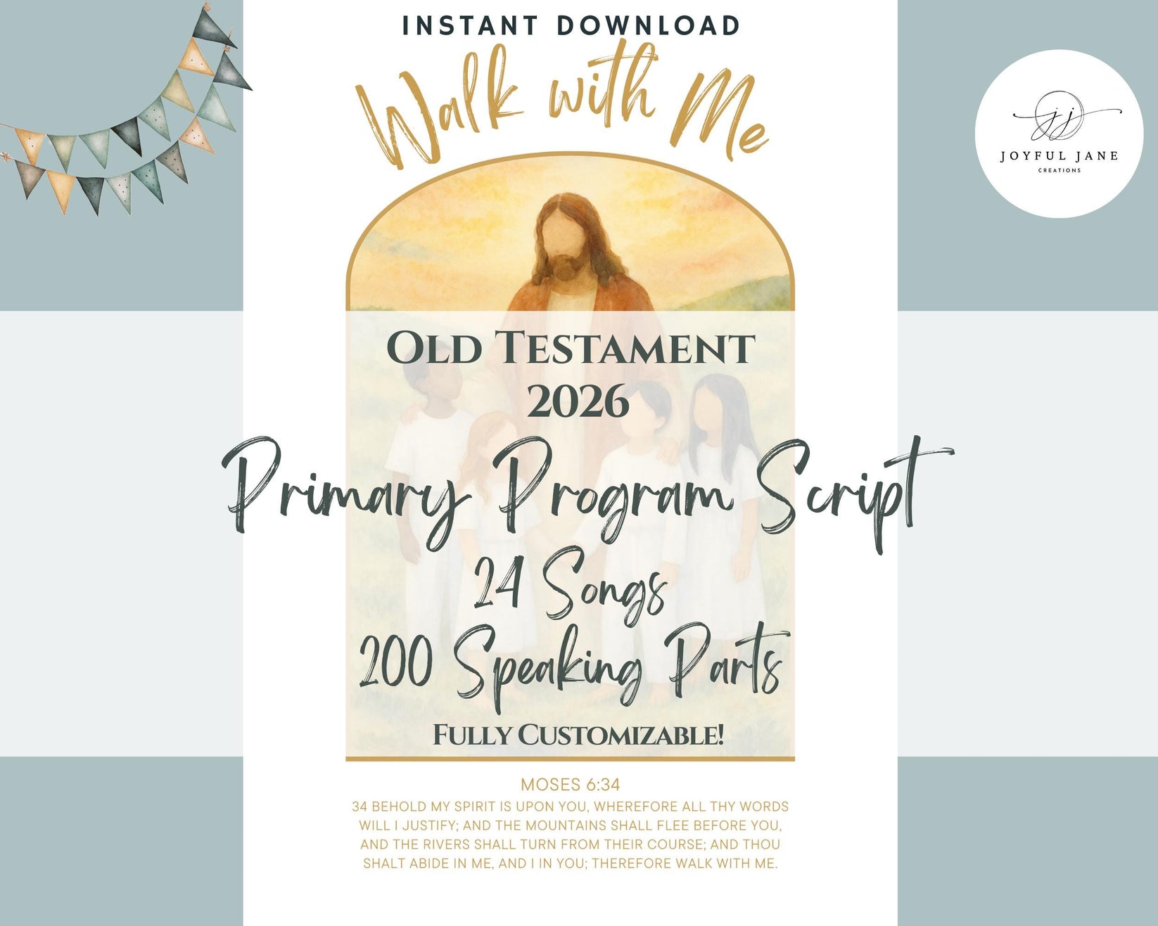 Lds Script Font 2026 LDS Primary Program Script - Customizable Old Testament Presentat ...
