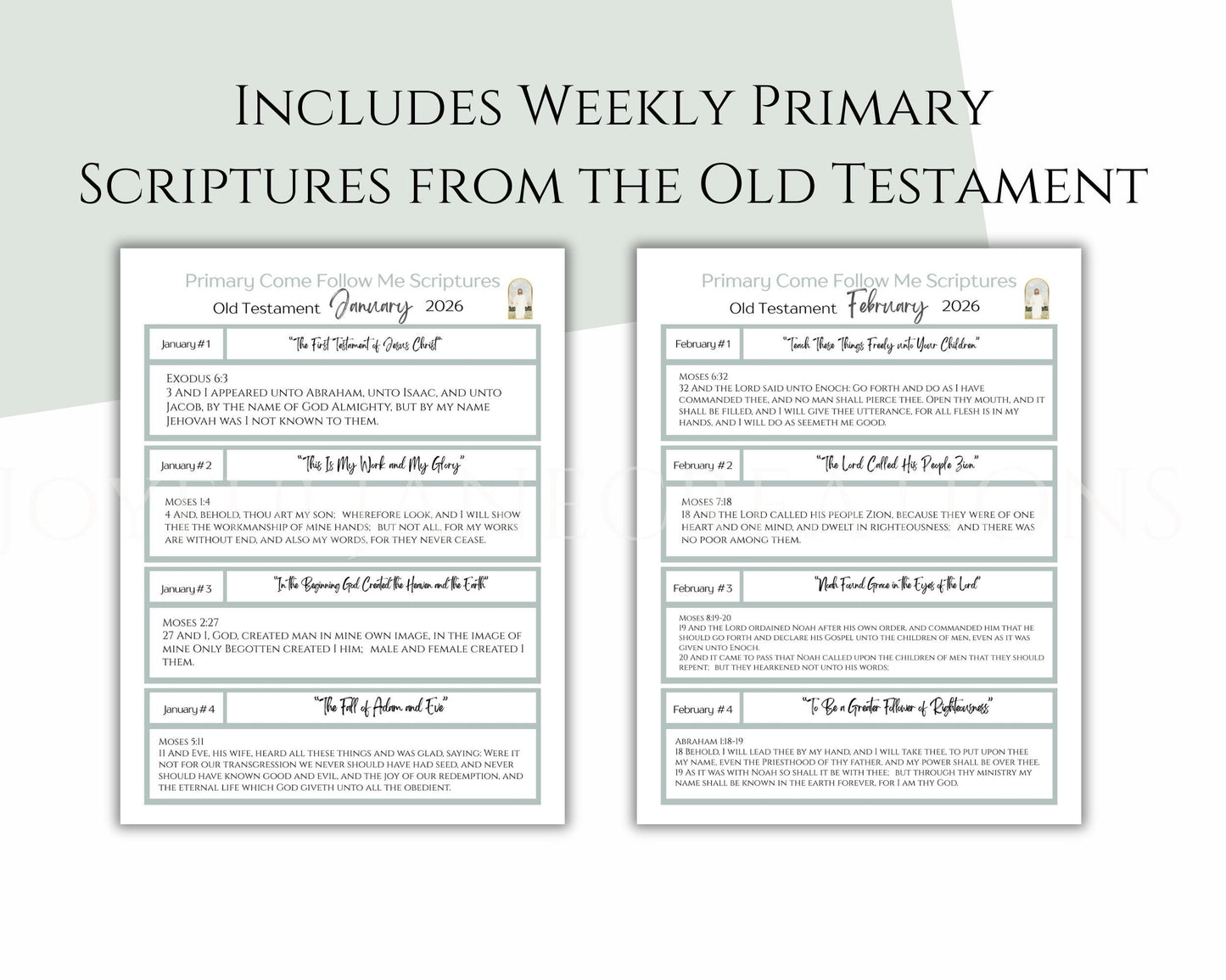 2026 LDS Primary Talks - 104 Pre-Written Talks & 52 Scriptures for Old Testament