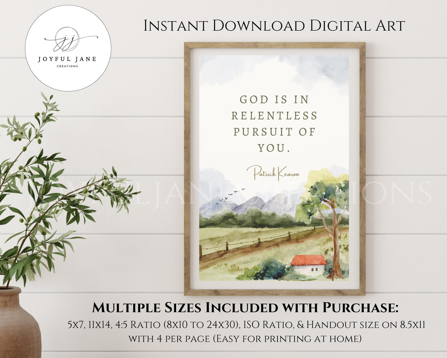 Patrick Kearon Quote - "God is in Relentless Pursuit of You" - LDS Conference Printable - Digital Download
