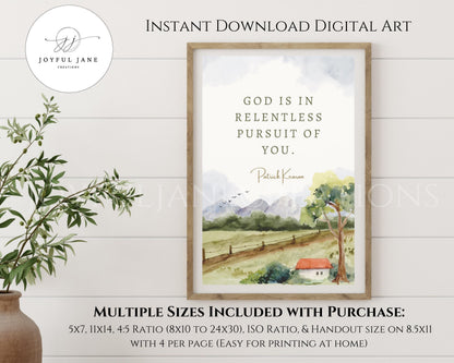 Patrick Kearon Quote - "God is in Relentless Pursuit of You" - LDS Conference Printable - Digital Download