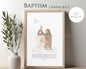 Jesus Baptism Art - Vintage Style Christian Printable for Home & Primary