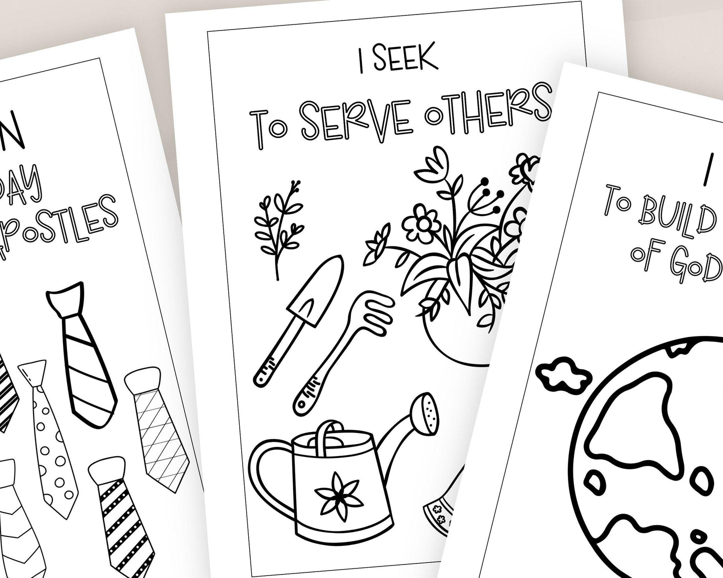 LDS Primary Affirmations Coloring Book - 35 Pages "I Am a Child of God"