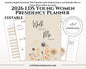 2026 Young Women Presidency Planner - "Walk with Me" Editable LDS Youth Theme Binder