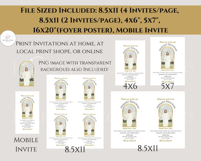 LDS Primary Program Invitation - Customizable Canva Template with Mobile Invite