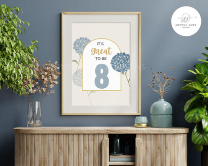 "It's Great to be 8" LDS Primary Baptism Printable - 6 Colors Available