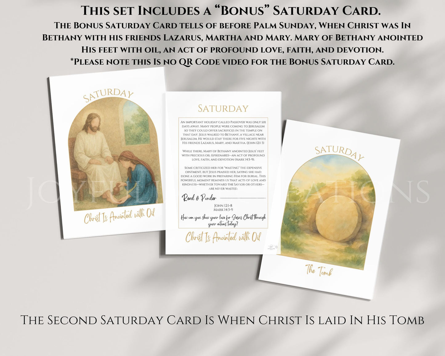 Holy Week Study Cards - Easter Story Printables with QR Code Videos DIGITAL DOWNLOAD