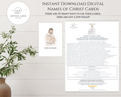 Names of Christ Advent Countdown Cards - Christmas & Easter Devotion Printable