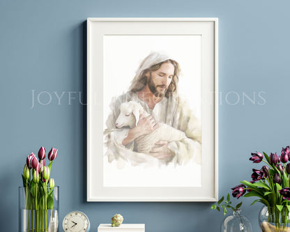 "I Know My Sheep" - Jesus Good Shepherd Digital Print