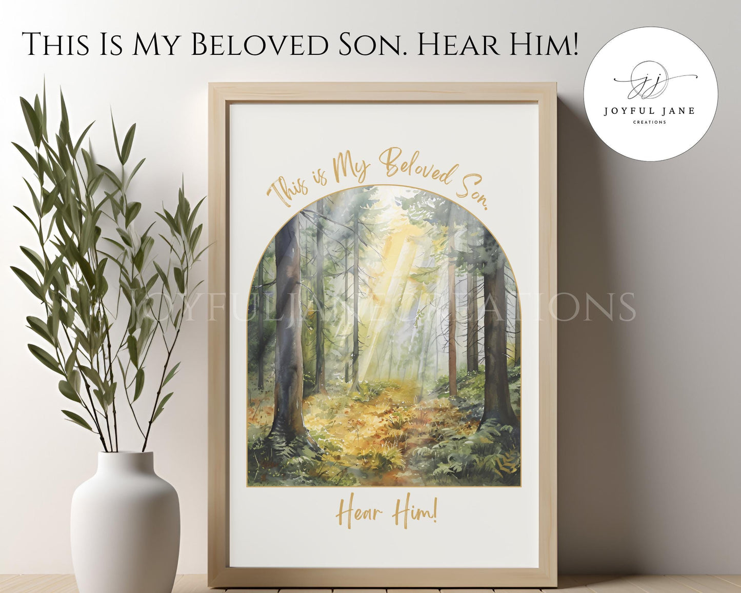 Sacred Grove First Vision - "This Is My Beloved Son" LDS Digital Art Print