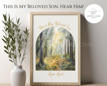 Sacred Grove First Vision - "This Is My Beloved Son" LDS Digital Art Print