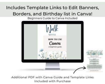 2026 LDS Youth Theme Bulletin Board Kit - "Walk with Me" Complete Digital Package