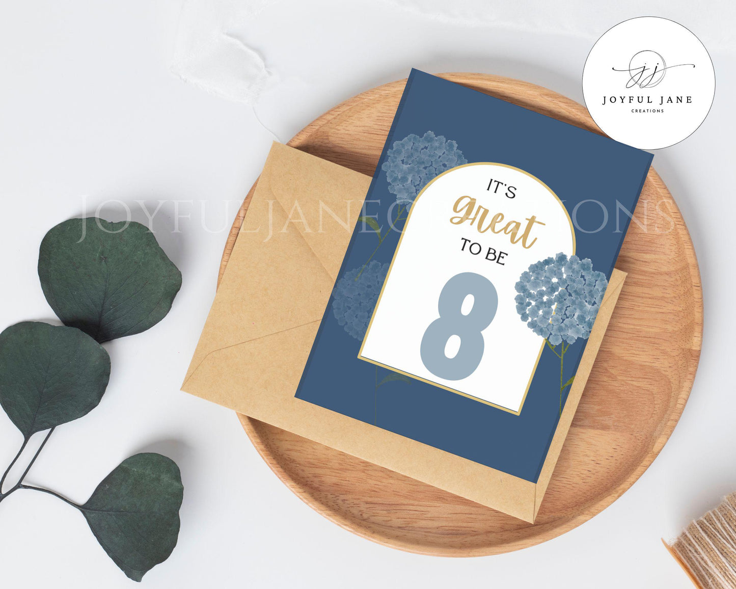 "It's Great to be 8" LDS Primary Baptism Printable - 6 Colors Available