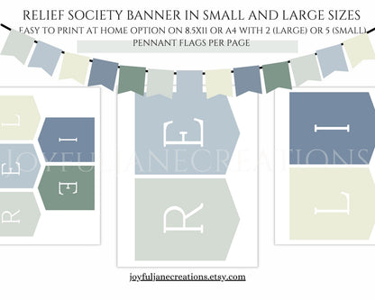 LDS Relief Society Bulletin Board Kit - Editable Banners, Quotes & Birthday Lists