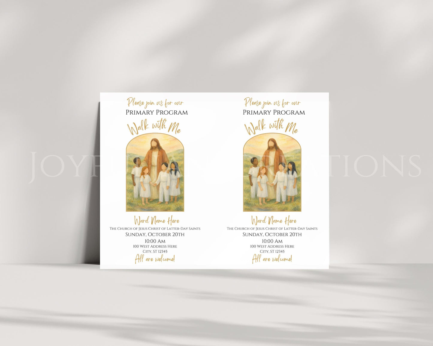 LDS Primary Program Invitation - Customizable Canva Template with Mobile Invite