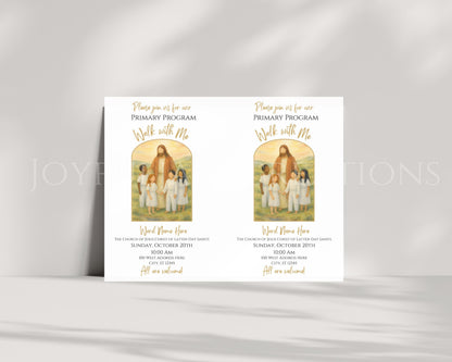 LDS Primary Program Invitation - Customizable Canva Template with Mobile Invite