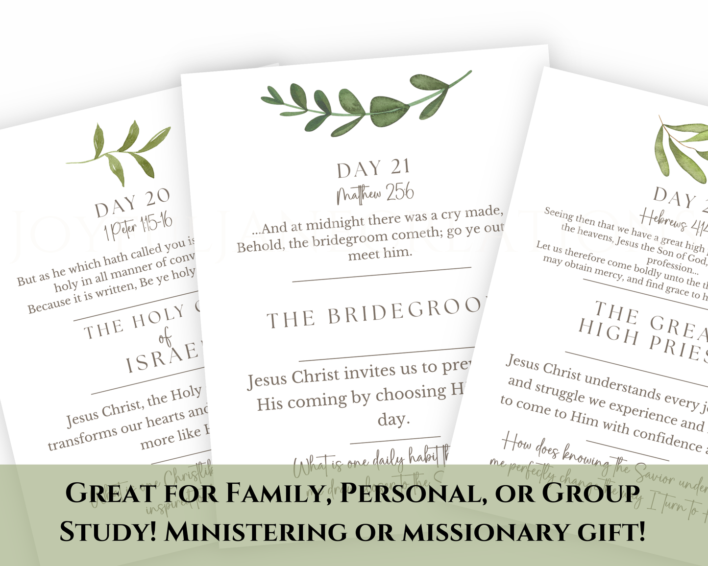 25 Days Closer to Christ – Printable Devotional Cards | Digital Download