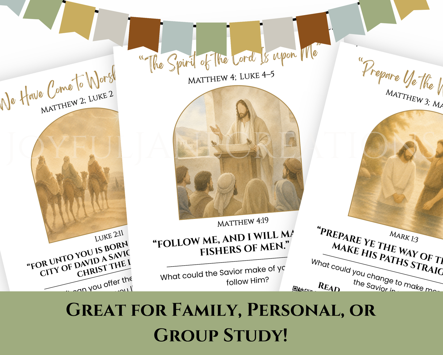 2027 Come Follow Me New Testament Printable Scripture Cards – LDS Weekly Study Cards