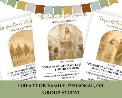 2027 Come Follow Me New Testament Printable Scripture Cards – LDS Weekly Study Cards