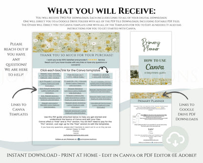 2026 LDS Primary Presidency Planner - Editable Binder with Music Schedule & Calendars
