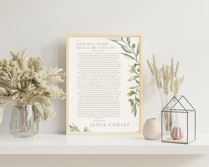 Names of Christ Printable - Christian Devotion Cards & Bible Study Art