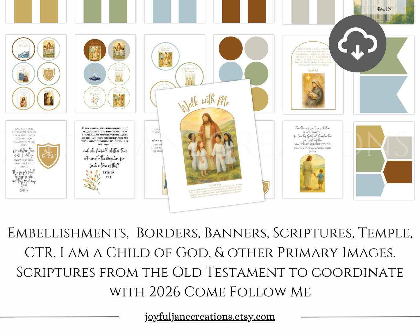 2026 LDS Primary Bulletin Board Kit - Old Testament Come Follow Me