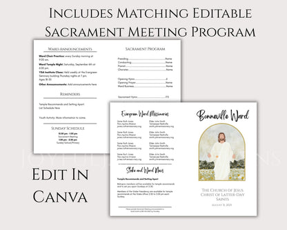 LDS Primary Program Invitation - Customizable Canva Template with Mobile Invite