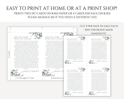 Names of Christ Printable Set - Christian Devotion Cards & Wall Art